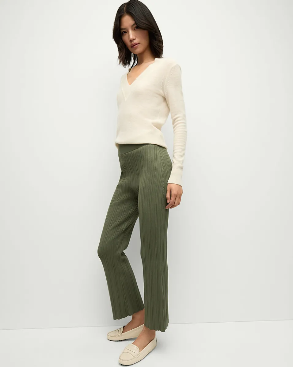 Massaro Knit Pant in Stone Army>Veronica Beard Sale