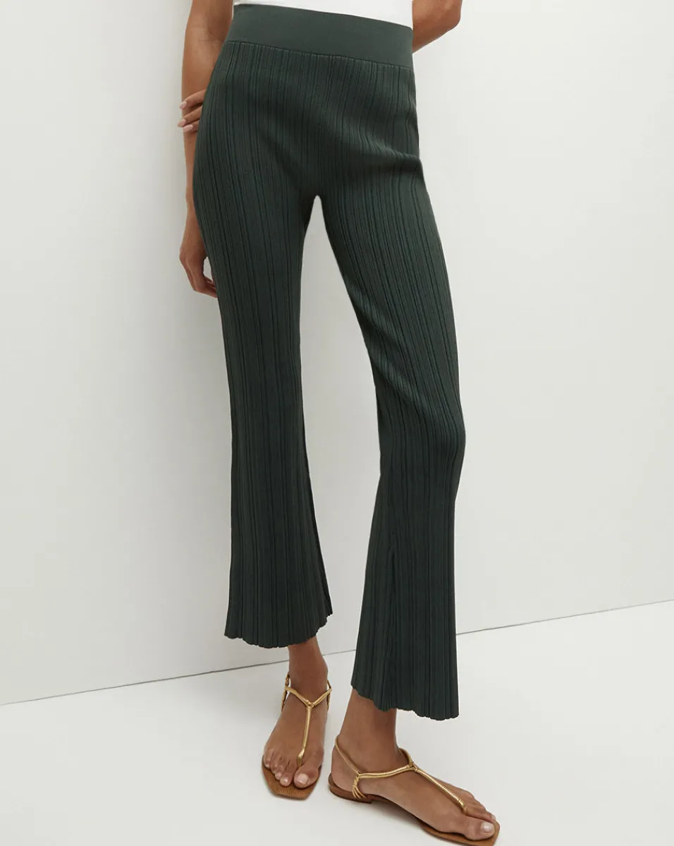 Massaro Rib-Knit Skinny-Flare Pant>Veronica Beard Sale