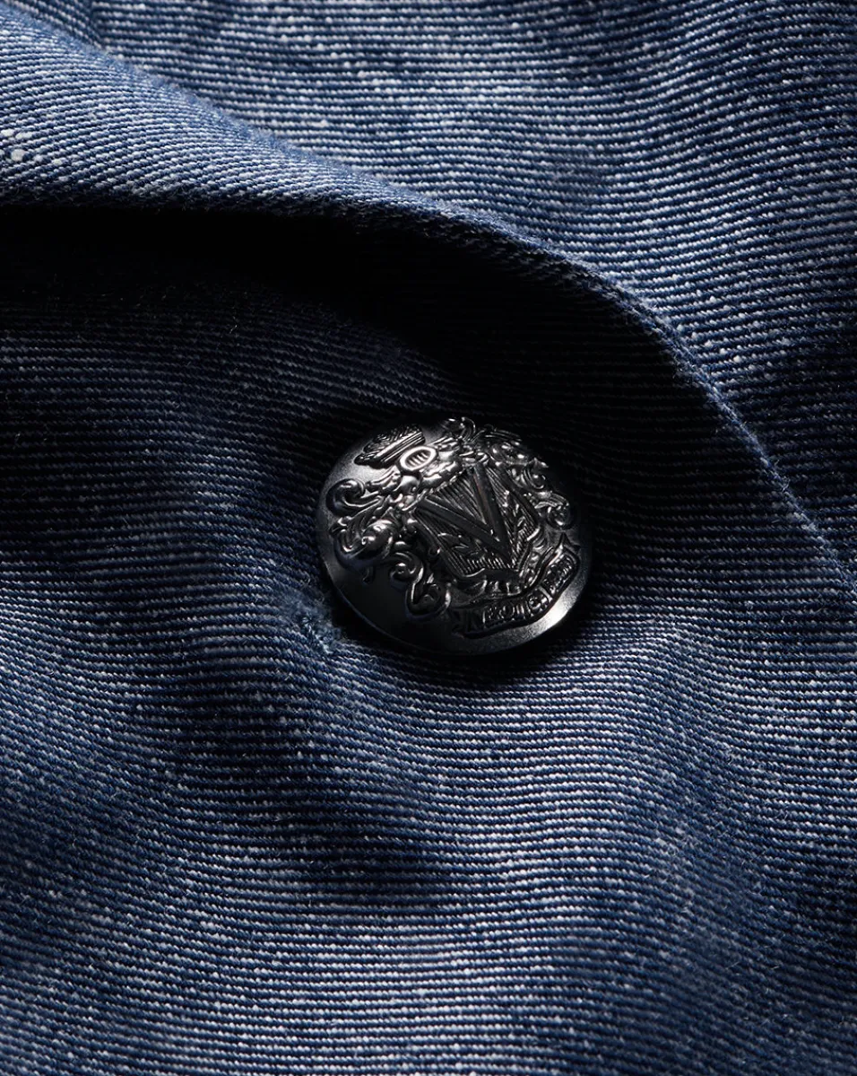 Miller Linen Dickey Jacket in Blue Melange>Veronica Beard Best