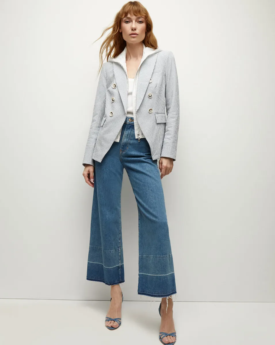 Miller Seersucker Dickey Jacket in>Veronica Beard Sale