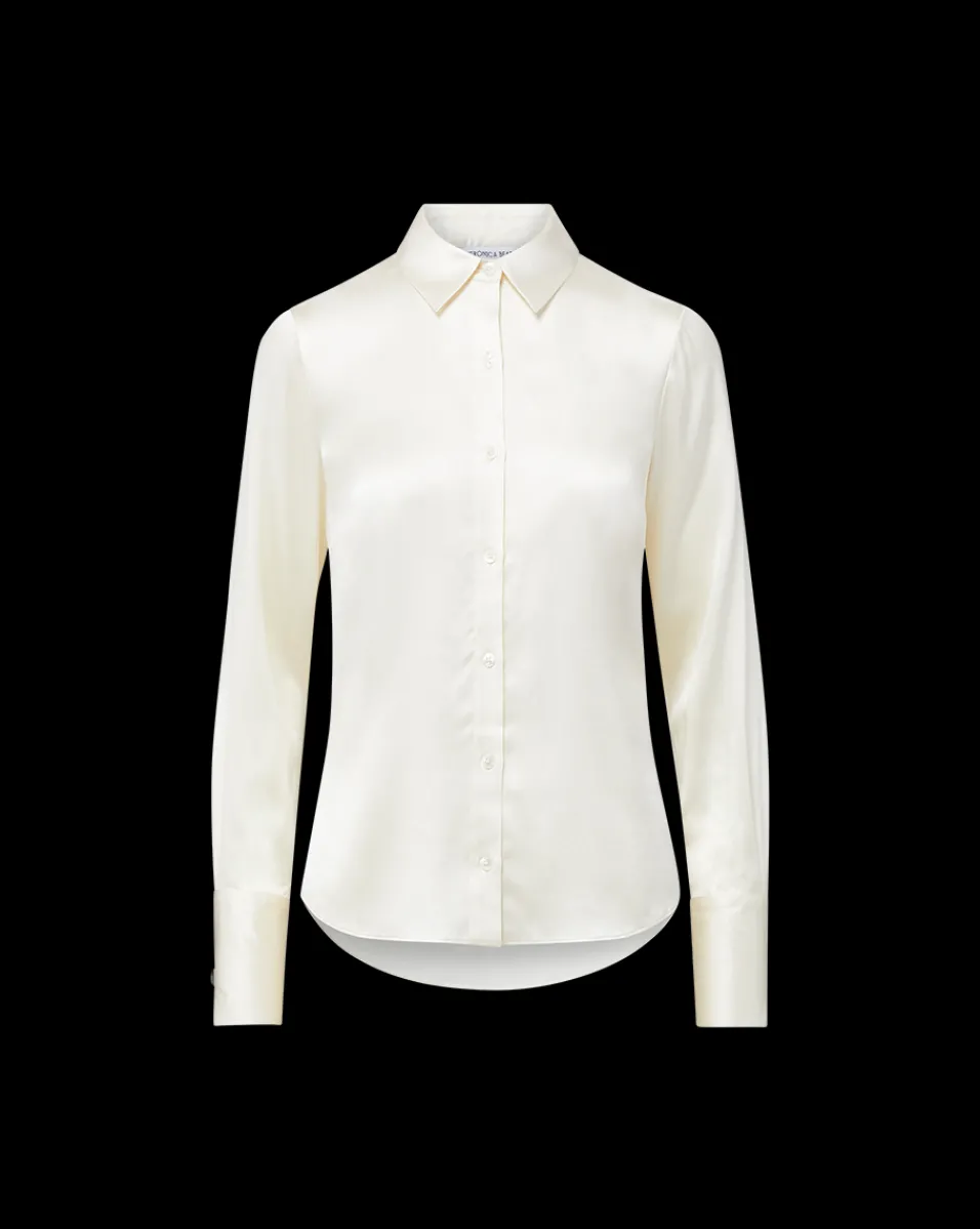 Monique Silk Button-Down Shirt in>Veronica Beard Outlet