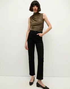 Mylie Sleeveless Top in Gold | High Neck Top><noscript><img width=