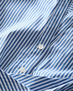 Nagano Shirtdress in Blue & White Stripe><noscript><img width=