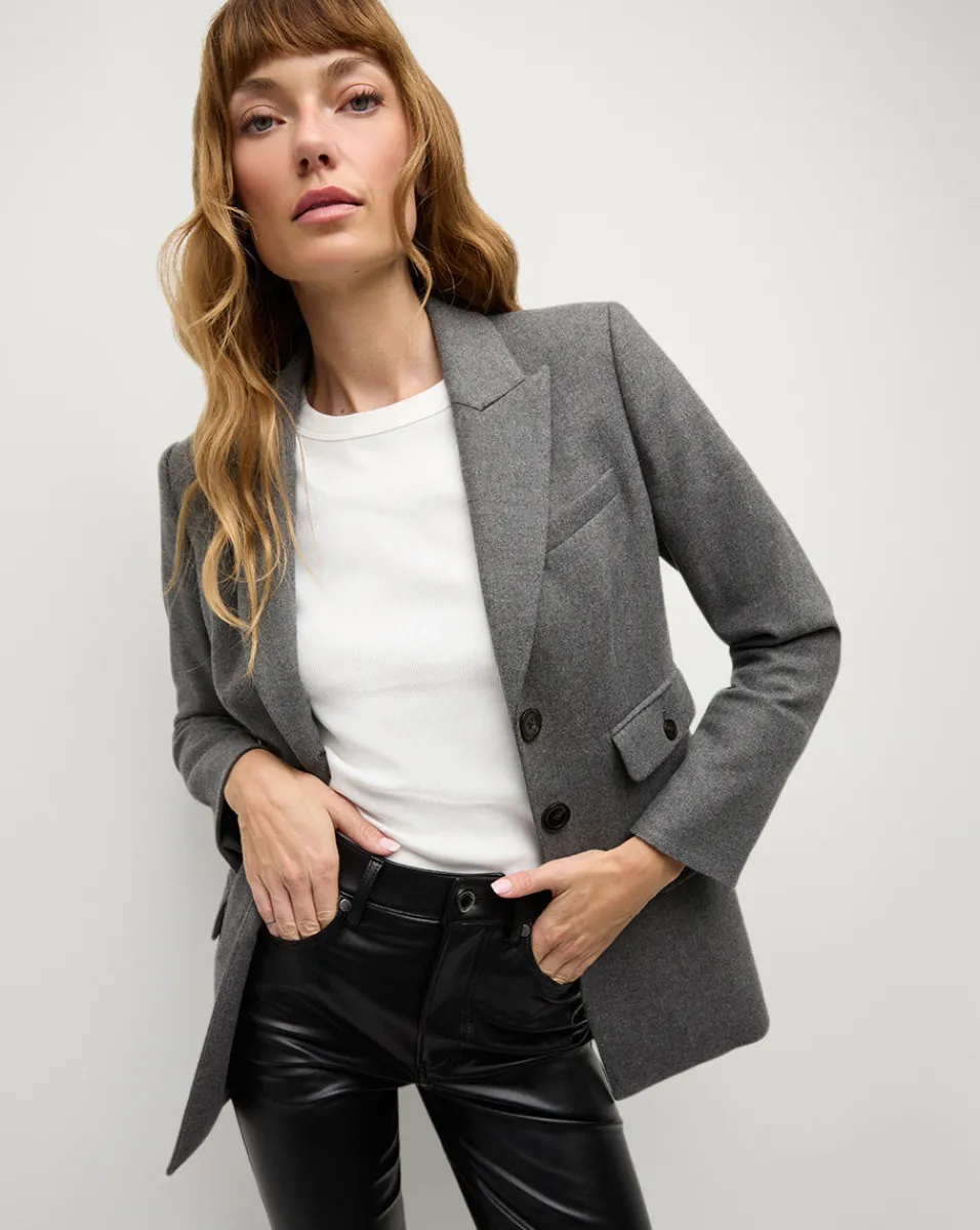 Nalani Dickey Jacket in Heather Grey>Veronica Beard Sale