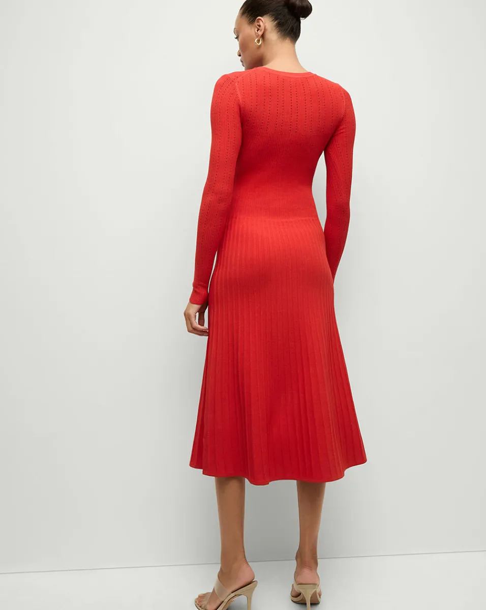 Nami Long Sleeve Sweater Dress in Red>Veronica Beard Best