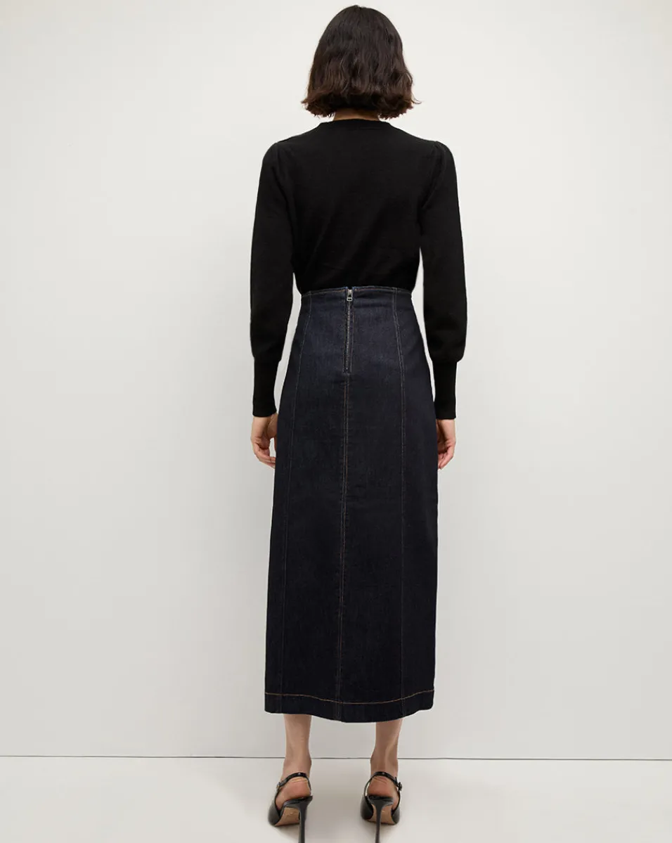 Nelia Cashmere Pullover | Button Accent in>Veronica Beard New