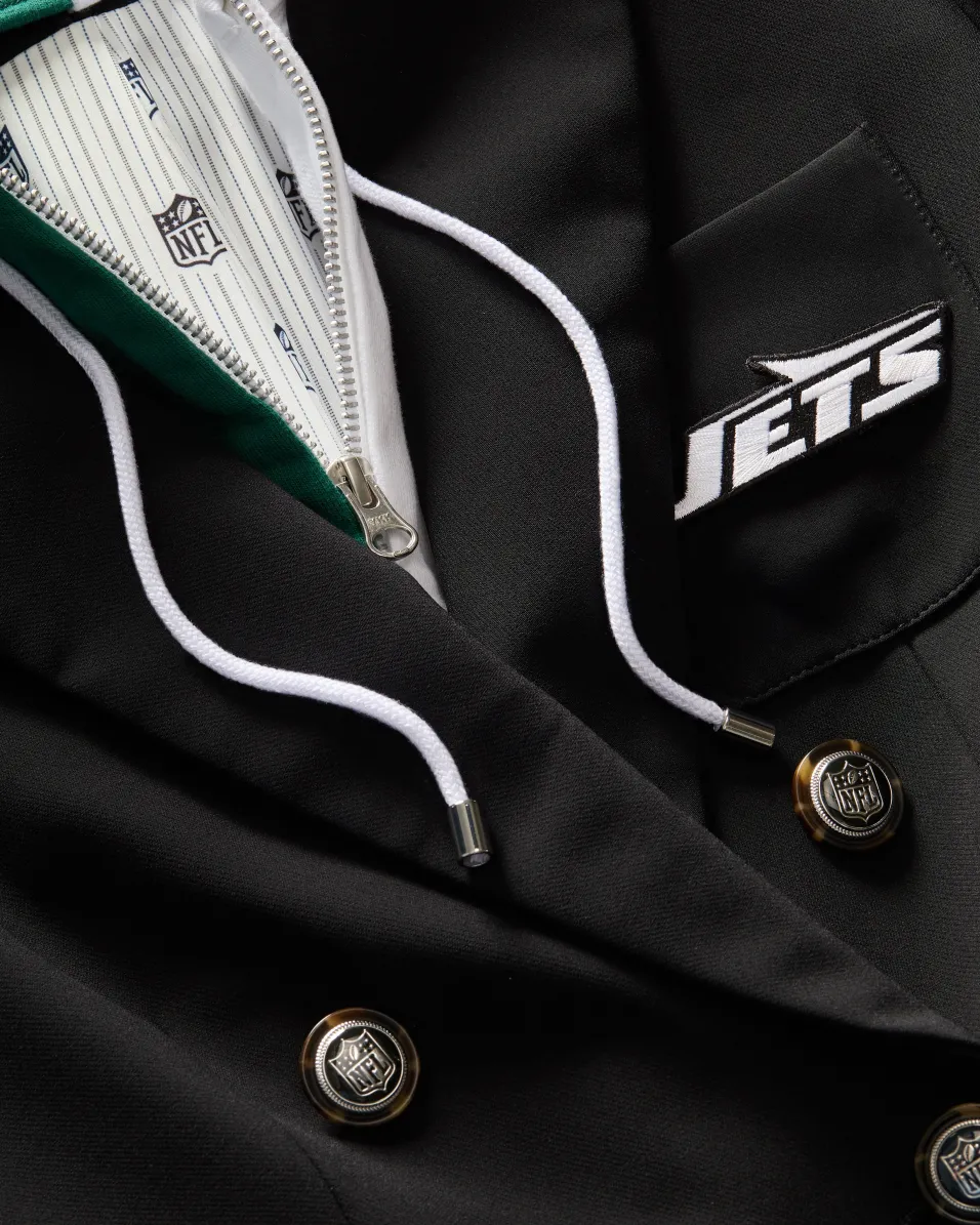 New York Jets Dickey Jacket in Black/Silver>Veronica Beard New