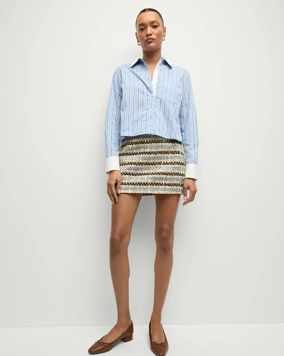 Ohemia Metallic Tweed Skirt in>Veronica Beard Sale