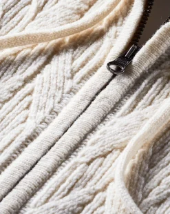 Orine Quilted Hoodie Dickey in Ivory & Brown><noscript><img width=