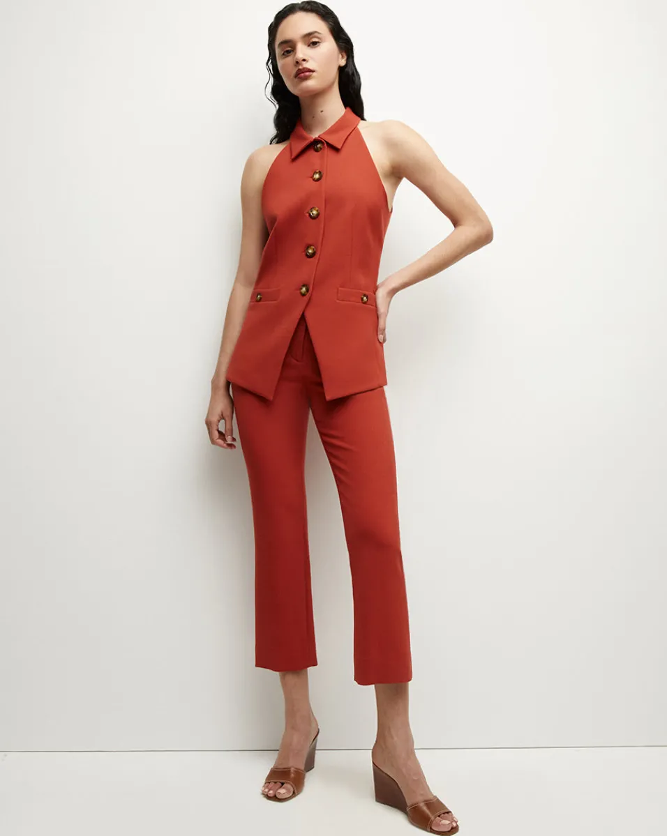 Orlinda Vest in Brick Red>Veronica Beard Online