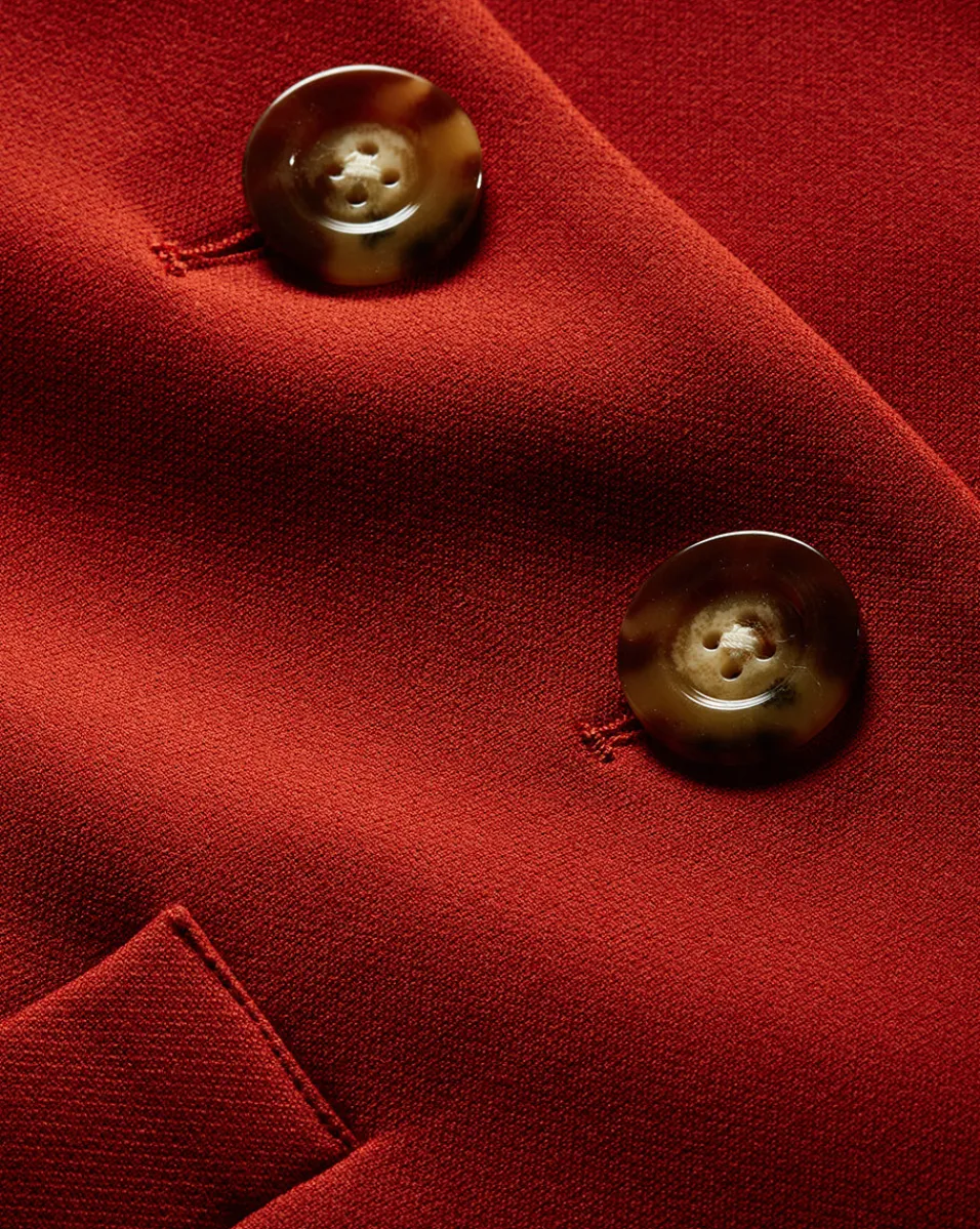 Orlinda Vest in Brick Red>Veronica Beard Online
