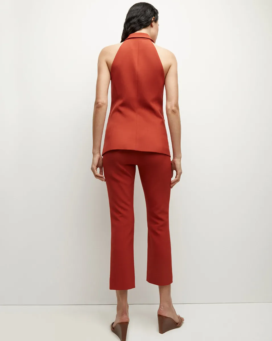 Orlinda Vest in Brick Red>Veronica Beard Online