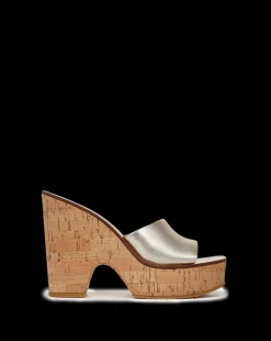 Paulita Metallic Wedge Sandal><noscript><img width=