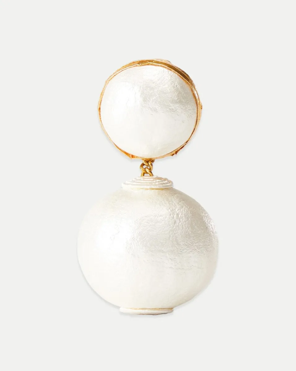 Pearl 2 Drop Earring | Clip Backing in>Veronica Beard Clearance
