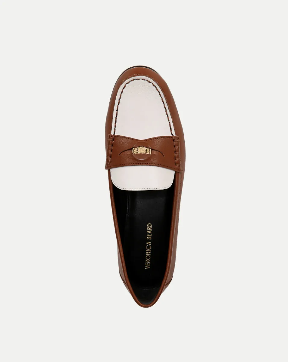 Penny Leather Loafer in>Veronica Beard Hot