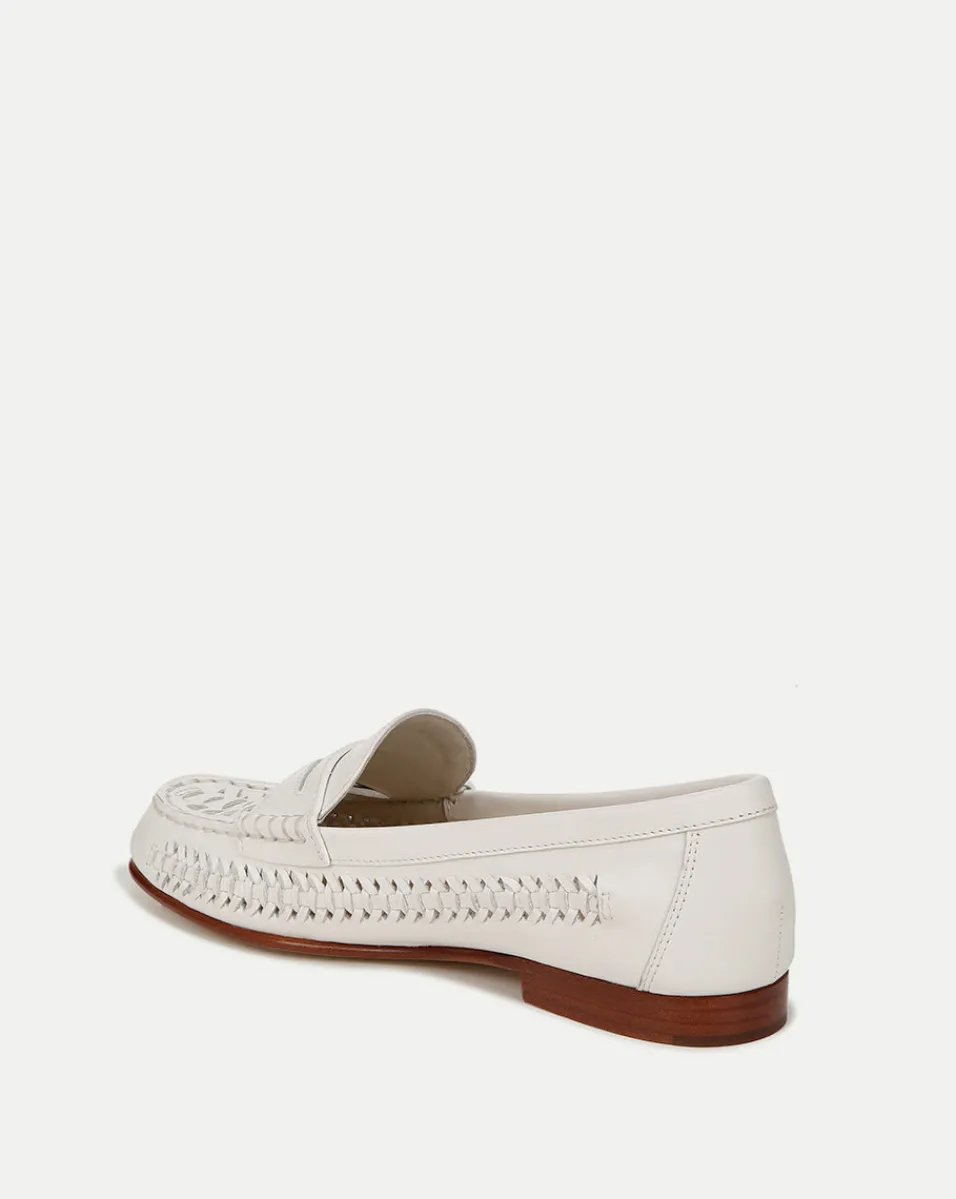 Penny Woven Leather Loafer>Veronica Beard New