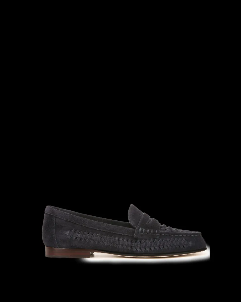 Penny Woven Suede Loafer>Veronica Beard Clearance