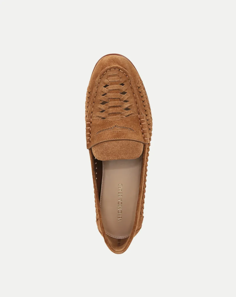 Penny Woven Suede Loafer>Veronica Beard New