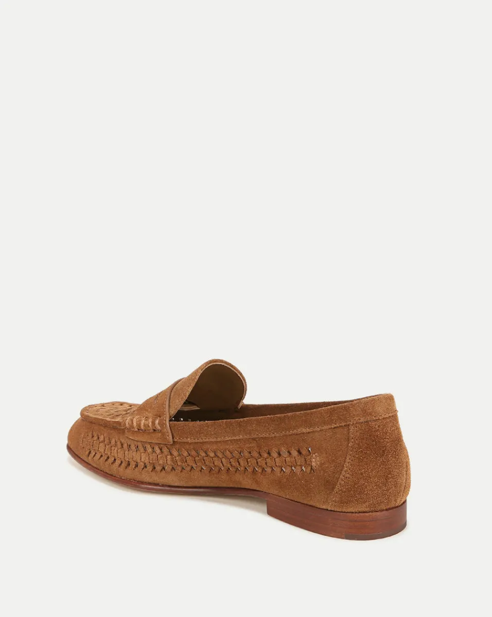 Penny Woven Suede Loafer>Veronica Beard New