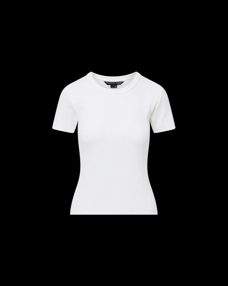 Pruitt Ribbed Tee in>Veronica Beard Sale