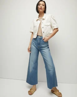 Raina Short-Sleeved Denim Jacket in><noscript><img width=
