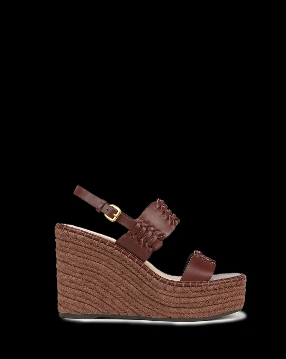 Riya Raffia Wedge Sandal in>Veronica Beard