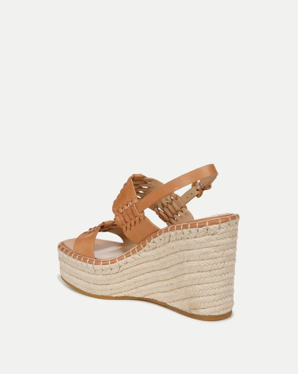Riya Raffia Wedge Sandal in>Veronica Beard Sale