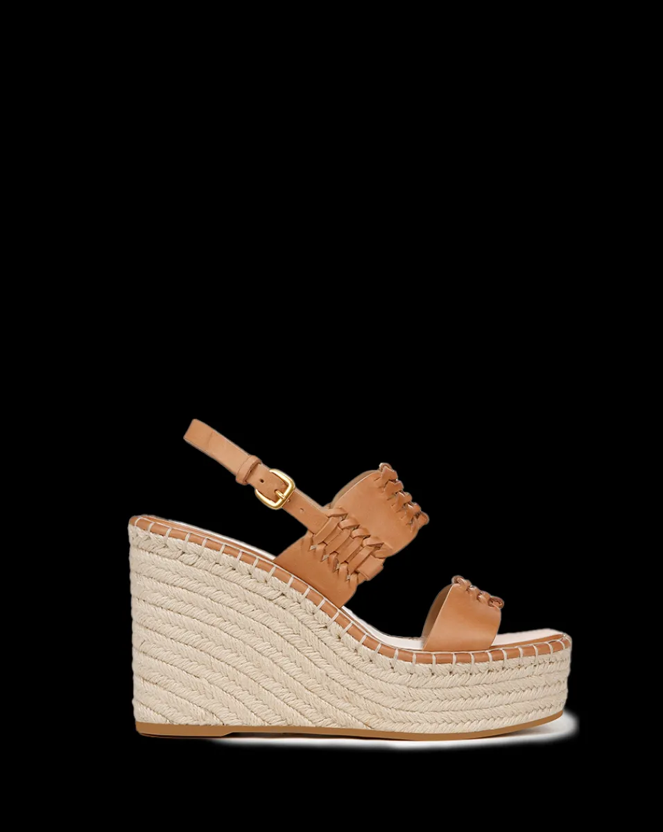 Riya Raffia Wedge Sandal in>Veronica Beard Sale