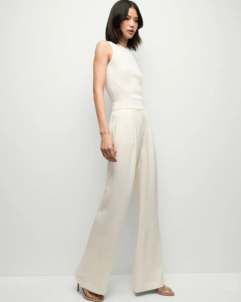 Robinne Wide-Leg Pants in Cream>Veronica Beard Hot