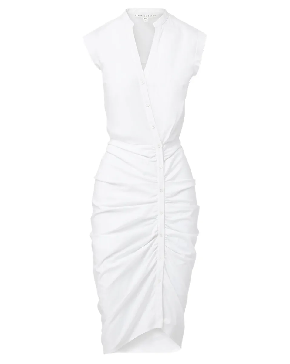 Ruched Shirt Dress by>Veronica Beard New