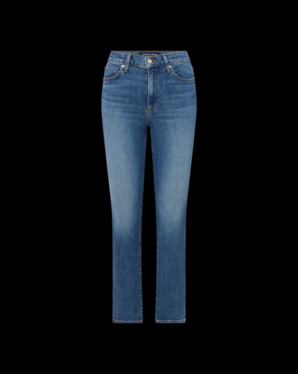Ryleigh Slim Straight-Leg Jean in Wanderer Dust>Veronica Beard