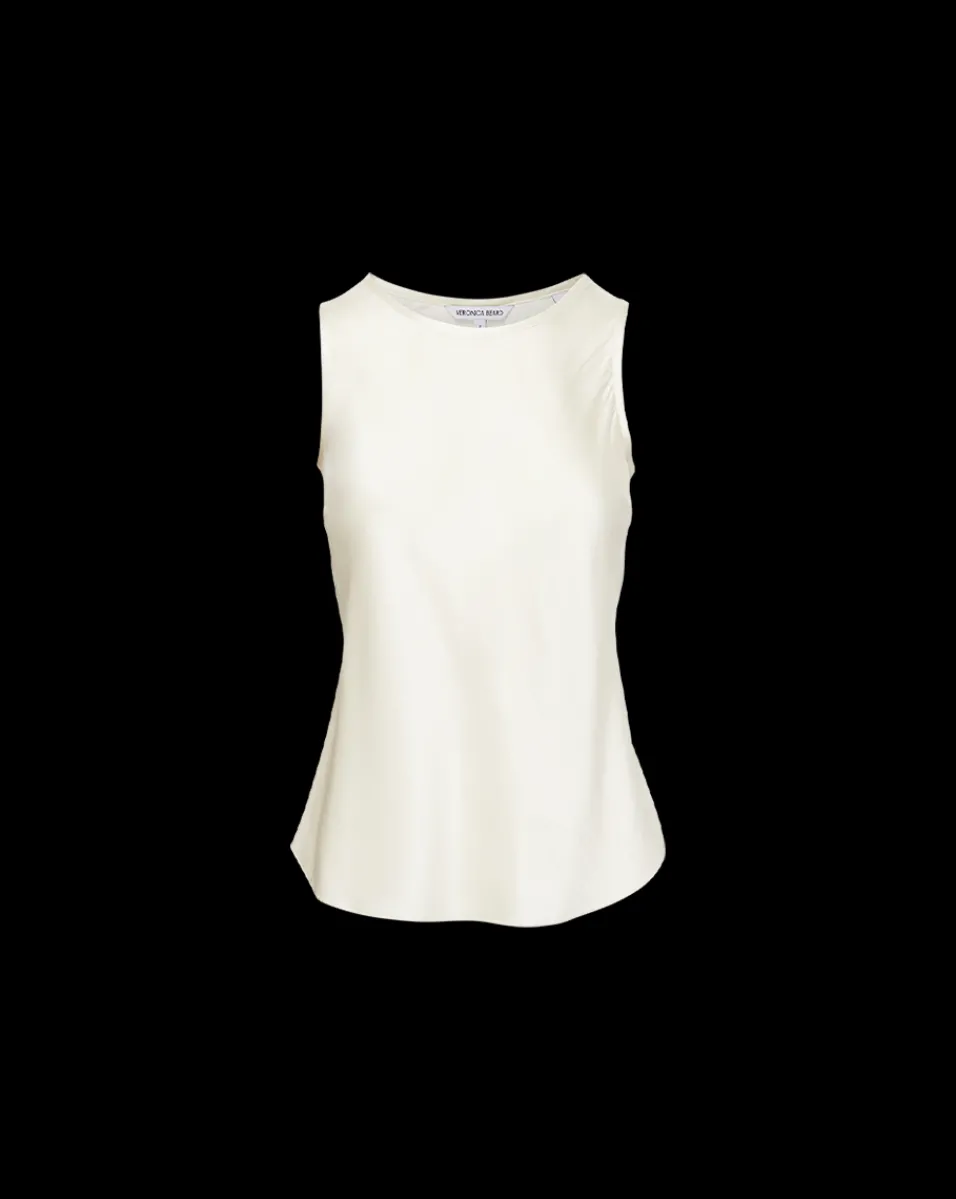 Sabrina Stretch-Silk Tank Top in>Veronica Beard Hot