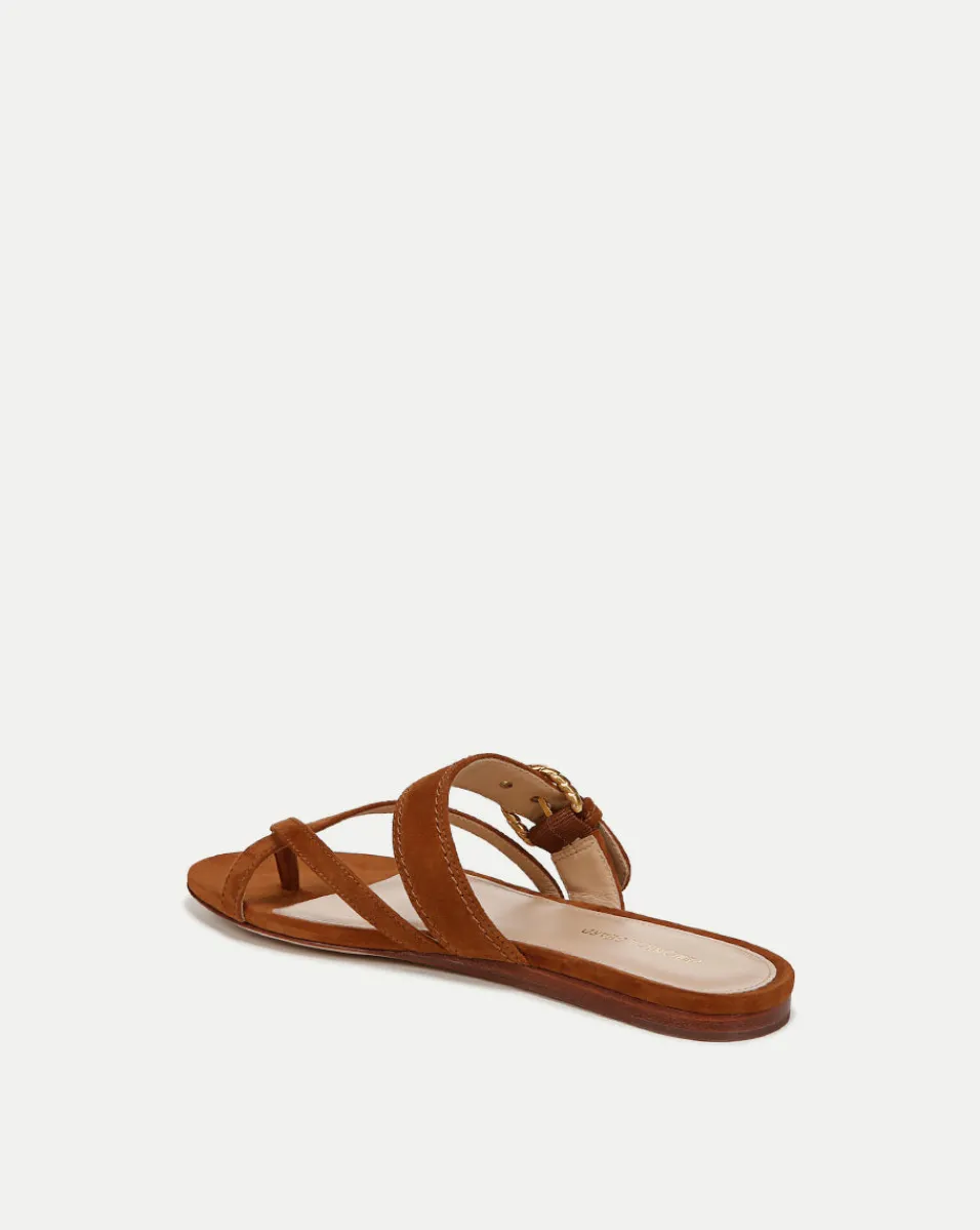 Salva Suede Crisscross Sandal in>Veronica Beard