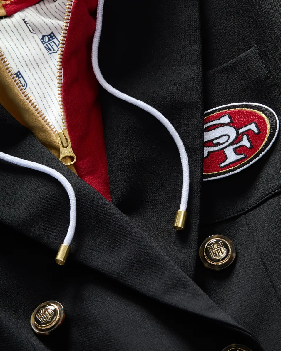 San Francisco 49ers Dickey Jacket in Black/Gold>Veronica Beard