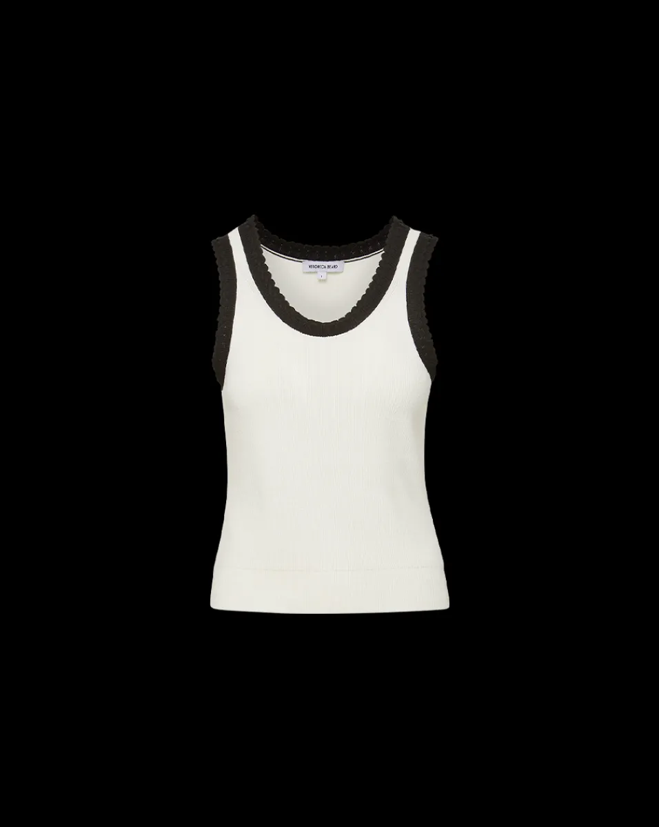 Sandra Ribbed Tank in>Veronica Beard Outlet