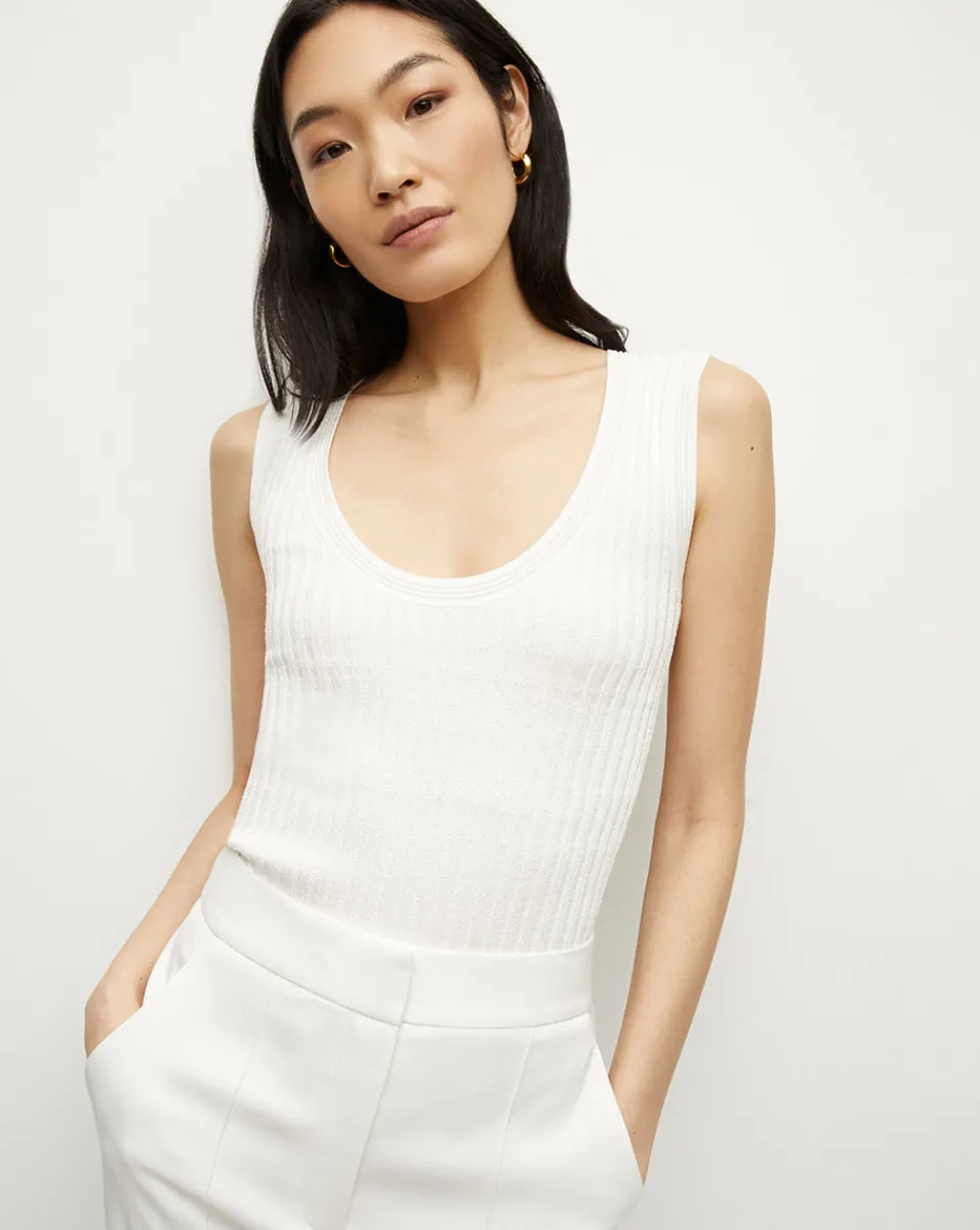 Sandra Ribbed Tank in>Veronica Beard New