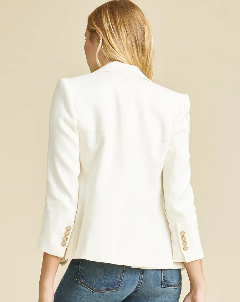 Schoolboy Linen Dickey Jacket>Veronica Beard Sale