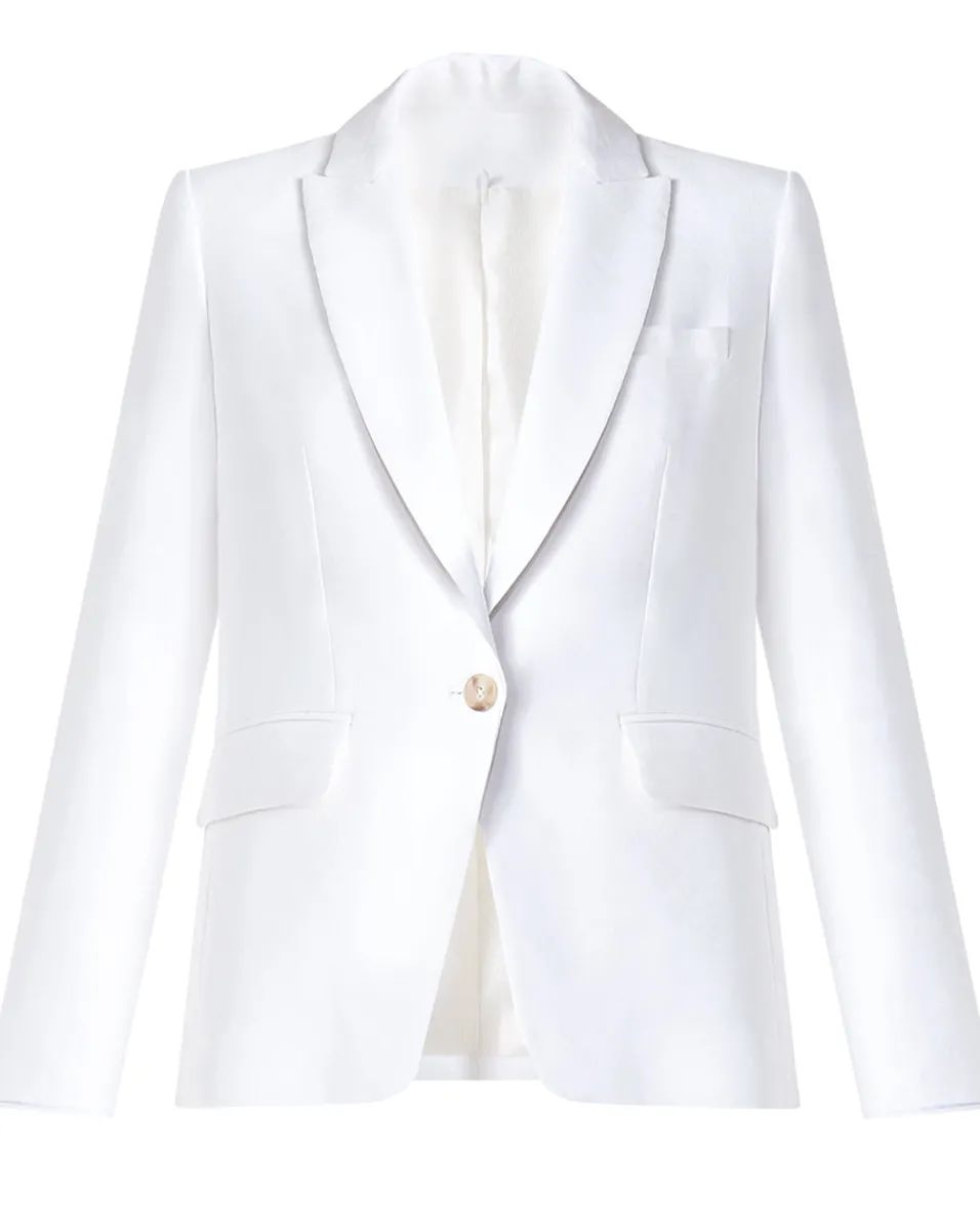 Schoolboy Linen Dickey Jacket>Veronica Beard Sale
