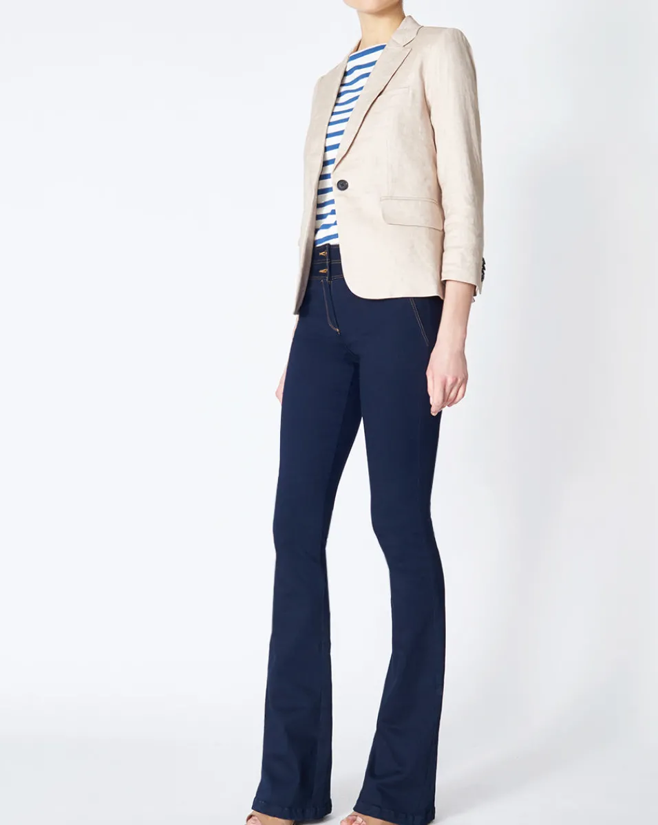 Schoolboy Linen Dickey Jacket>Veronica Beard Sale