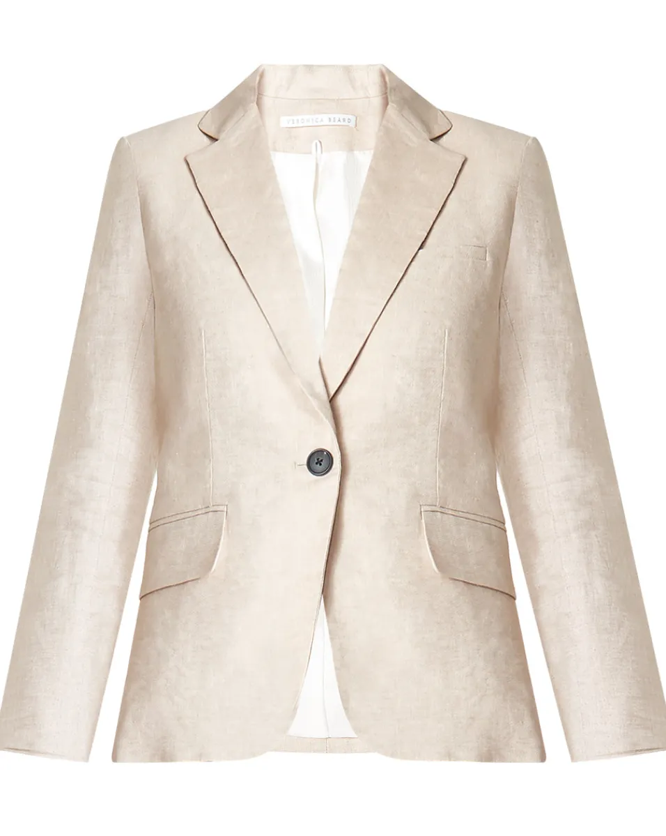 Schoolboy Linen Dickey Jacket>Veronica Beard Sale