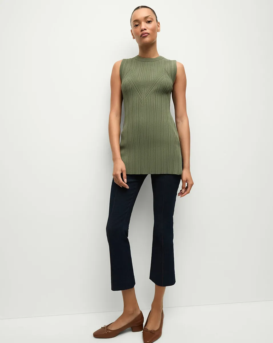 Semma Sweater in Stone Army>Veronica Beard Sale