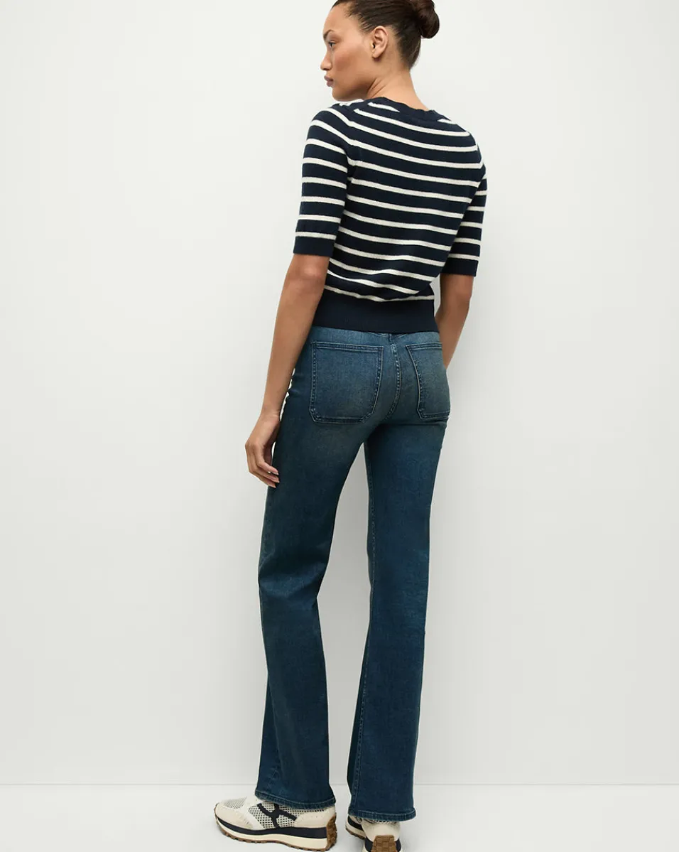 Shana Cashmere Striped Sweater in>Veronica Beard Hot