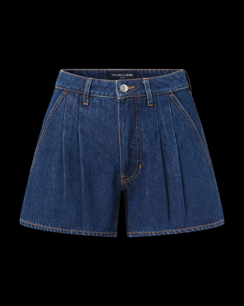 Simpson Denim Short in Dusted Oxford>Veronica Beard Hot