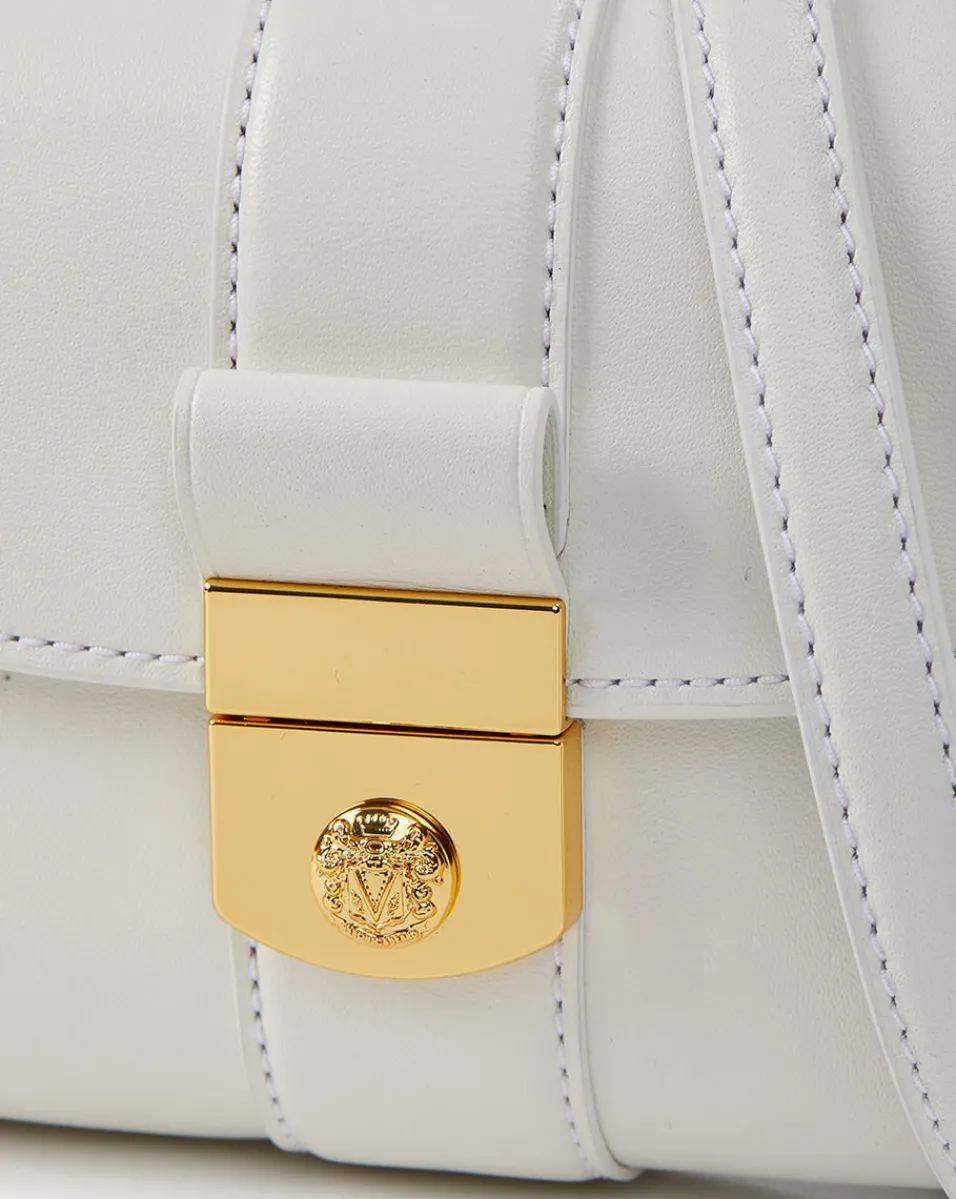 Small Crest Lock Trap Bag in>Veronica Beard Outlet