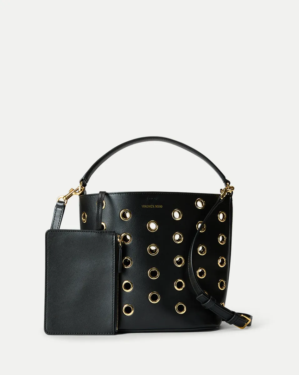 Small Grommet Feedbag in Black>Veronica Beard Sale