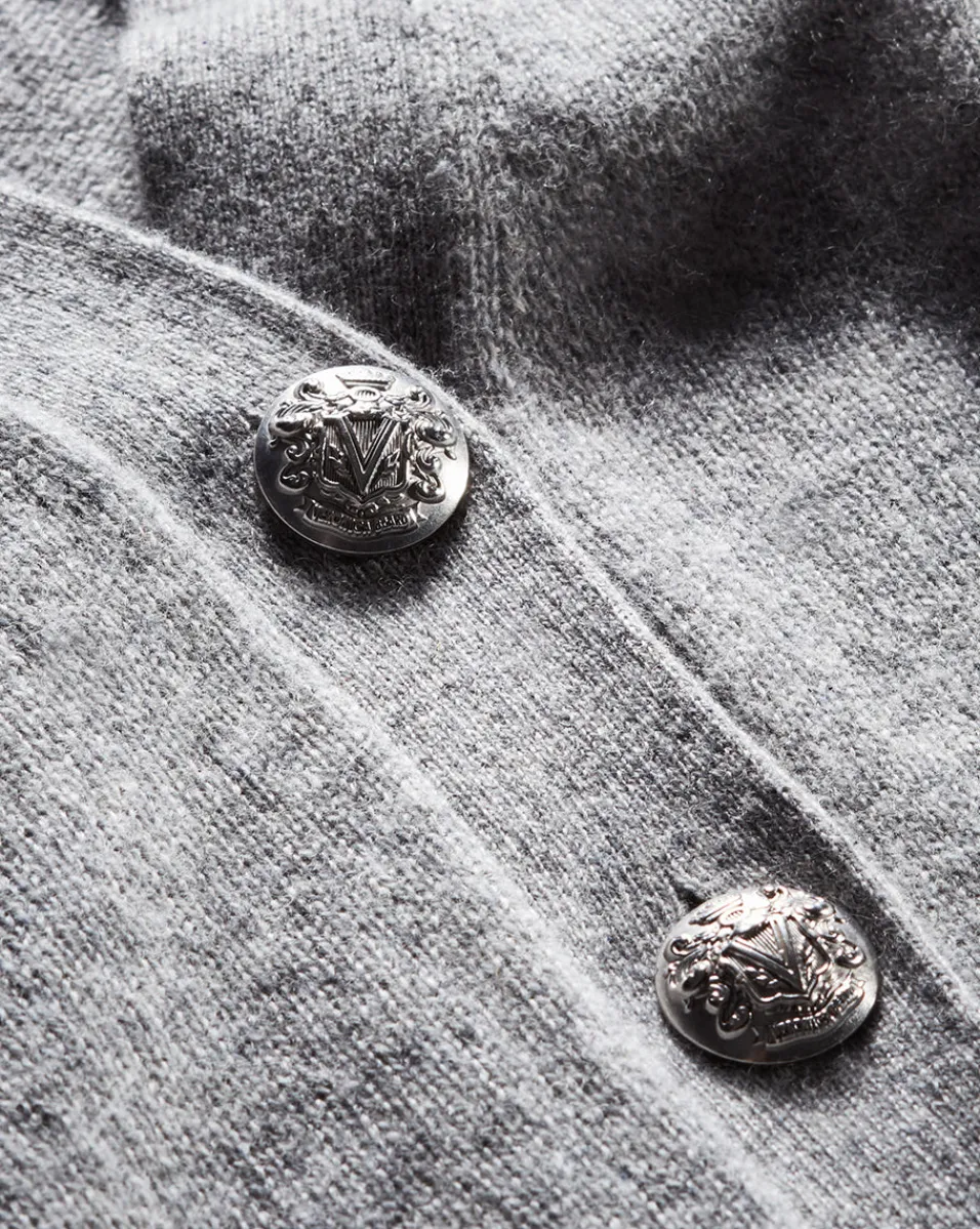 Solene Cashmere Cardigan in Heather Grey>Veronica Beard Online
