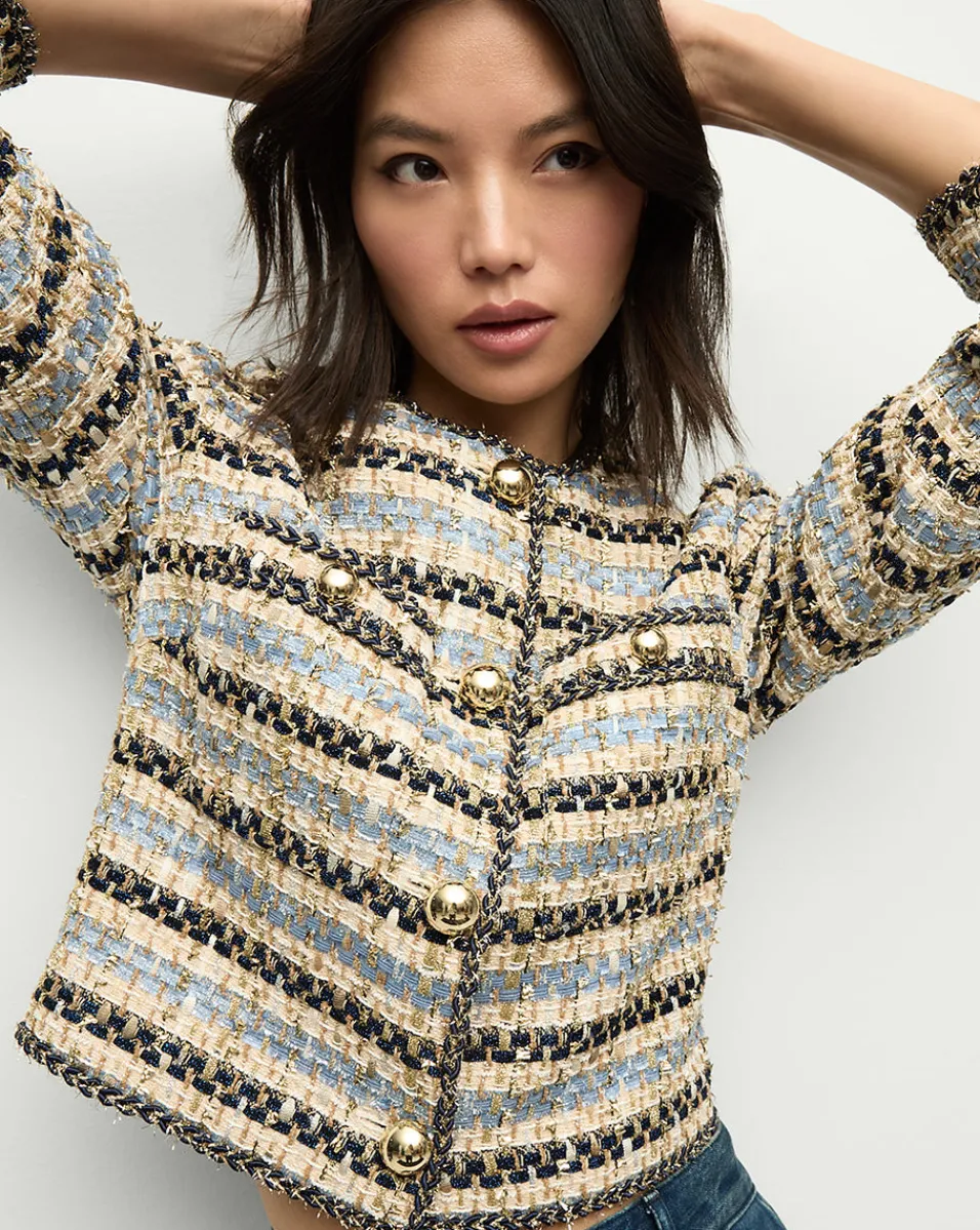 Sumira Metallic Tweed Jacket in>Veronica Beard Discount