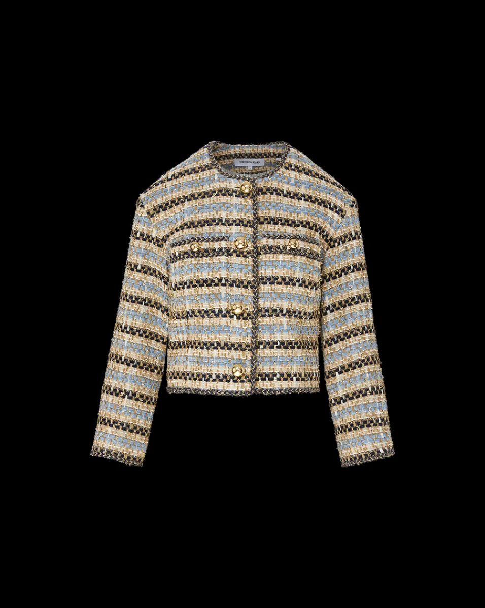Sumira Metallic Tweed Jacket in>Veronica Beard Discount