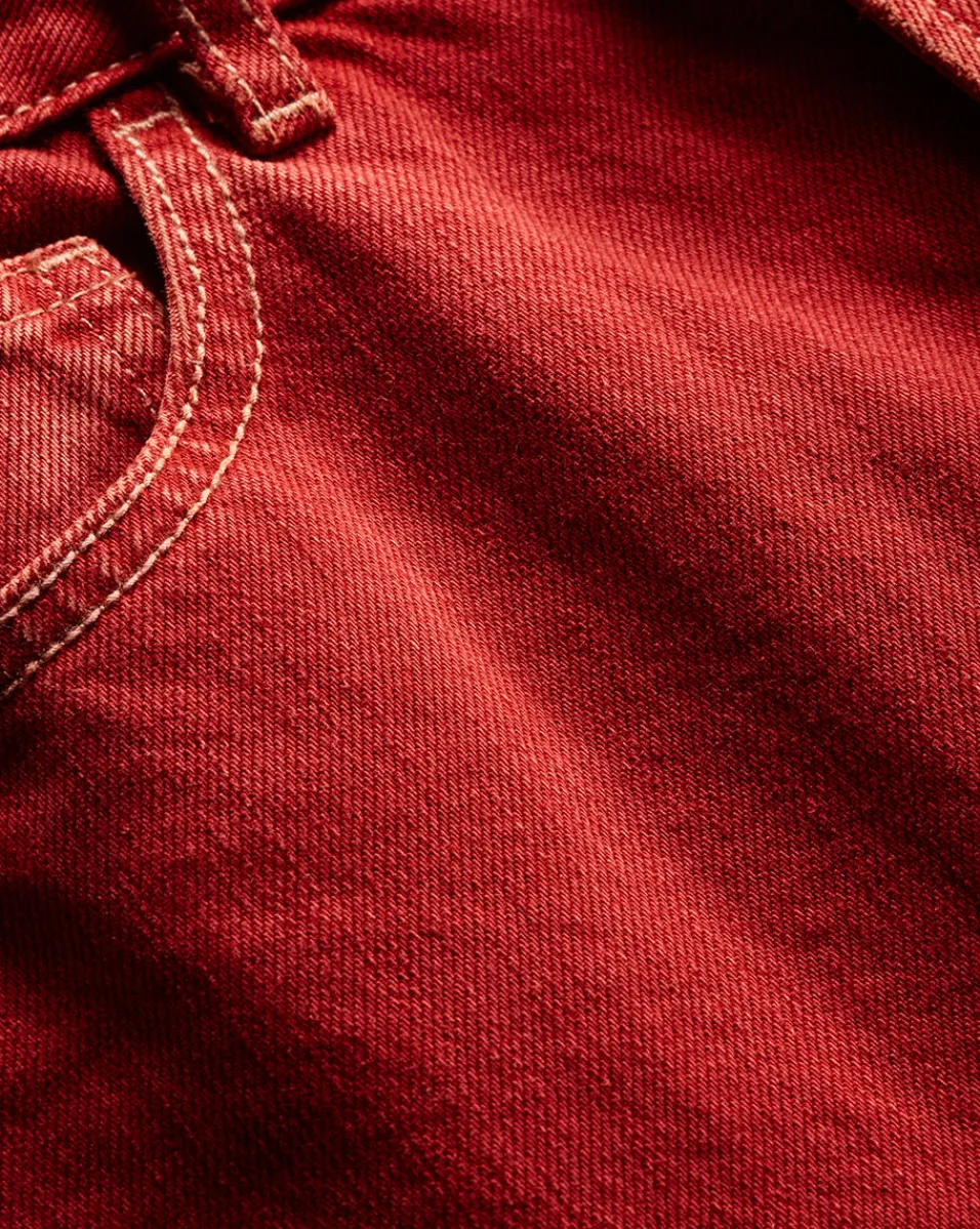 Taylor Cropped Wide-Leg Jean in Brick Red>Veronica Beard Hot