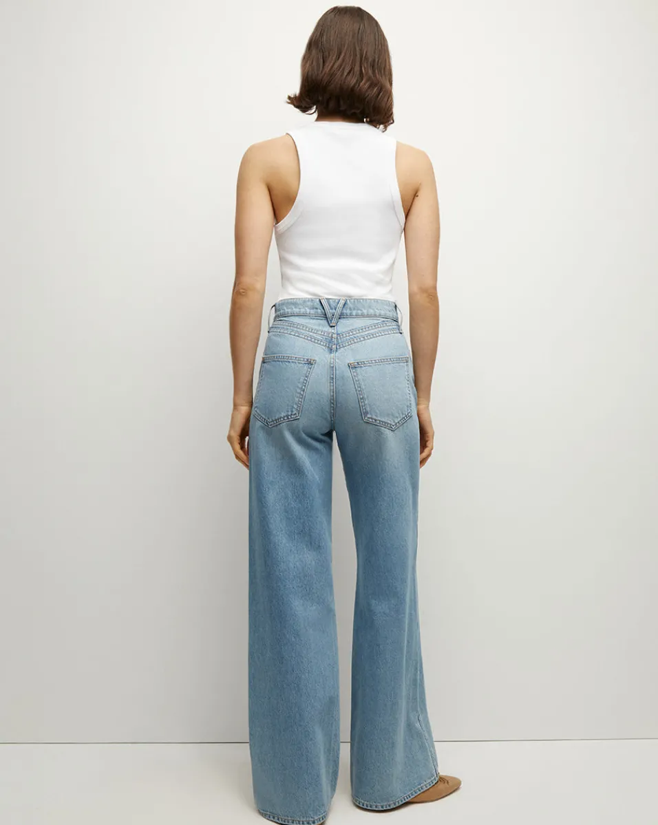 Taylor Double-Seam Wide-Leg Jean in>Veronica Beard Sale
